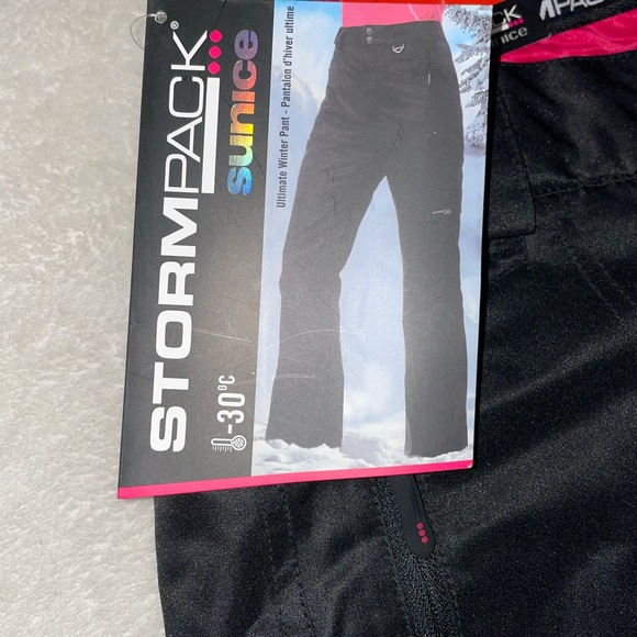 NWT Stormpack SunIce Black Snowpants with Pockets and Adjustable Waist - Picture 10 of 10
